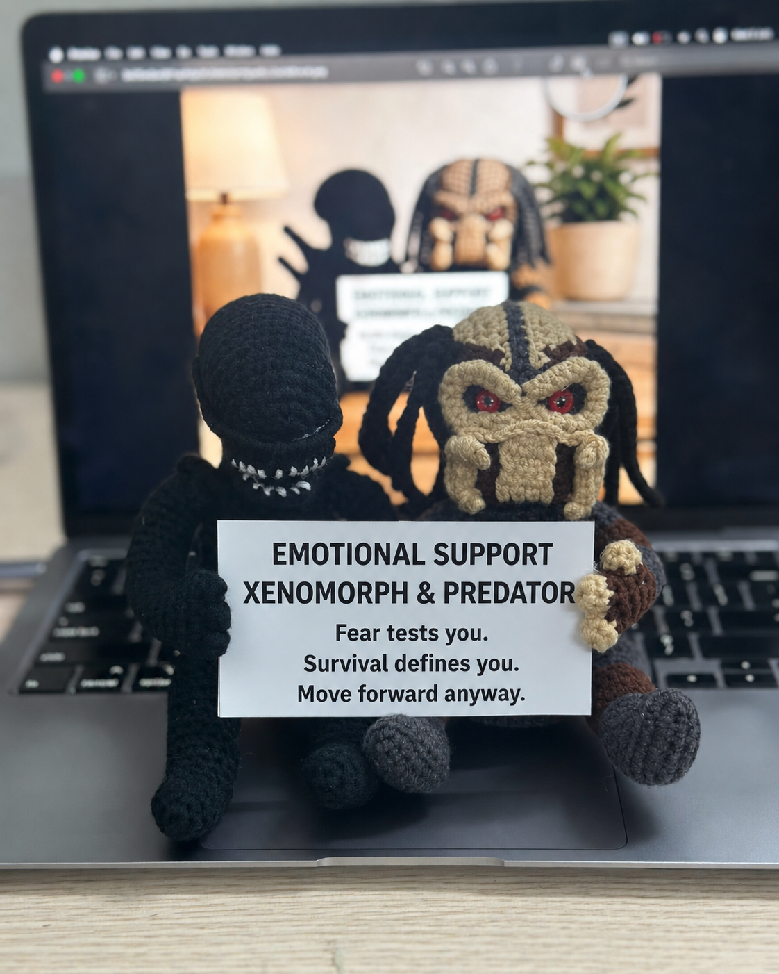 Emotional Support Xenomorph & Predator Duo – Survival Defines You